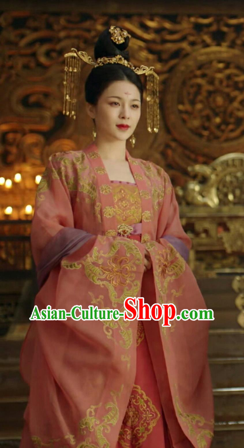 Ancient China Hanfu Chinese Traditional Tang Dynasty Empress Clothing TV Series The Promise of Chang An He Lan Ming Yu Dress