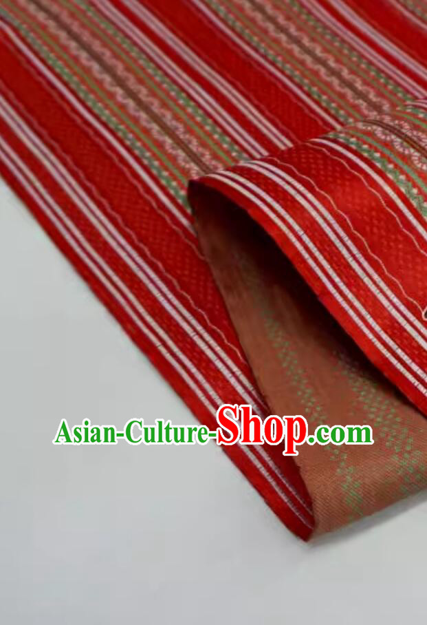 Top DIY Hanfu Cloth Material Chinese Classical Pattern Red Brocade Traditional Qipao Fabric