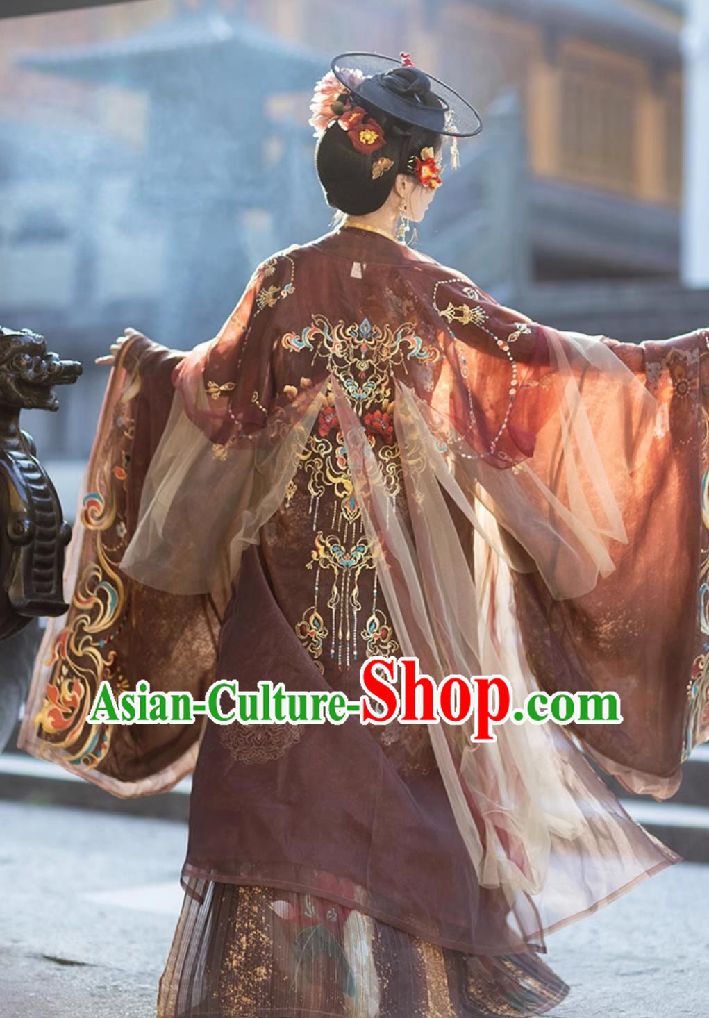 Ancient China Empress Embroidered Costumes Traditional Hanfu Ru Qun Chinese Tang Dynasty Consort Yang Yuhuan Clothing