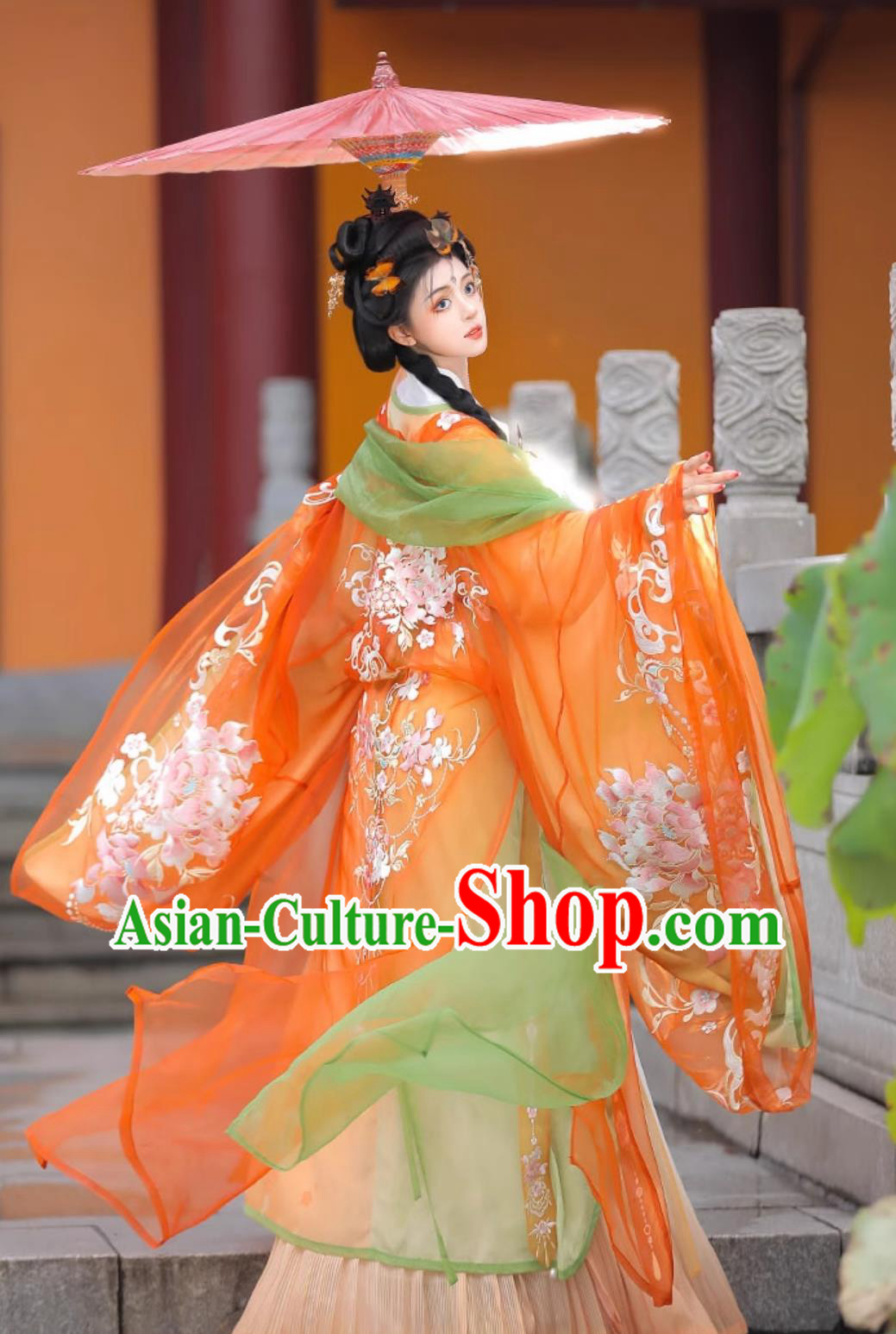 Traditional Princess Hanfu Ancient China Goddess Clothing Chinese Jin Dynasty Embroidered Dresses and Cloak Complete Set