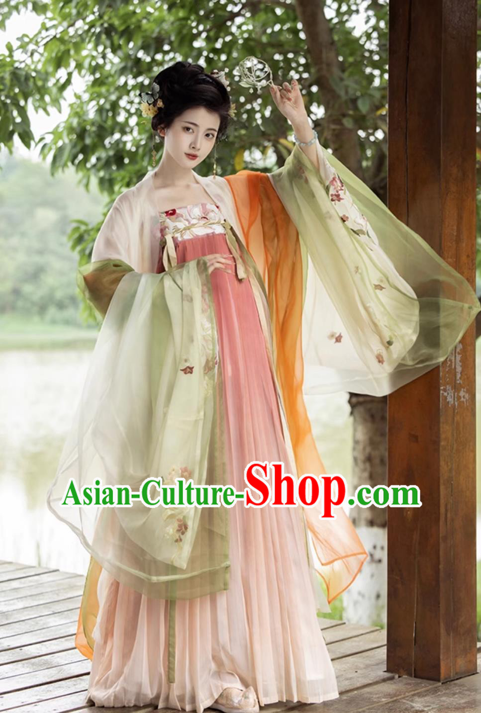 Chinese Tang Dynasty Embroidered Dresses Traditional Princess Hanfu Ancient China Woman Clothing