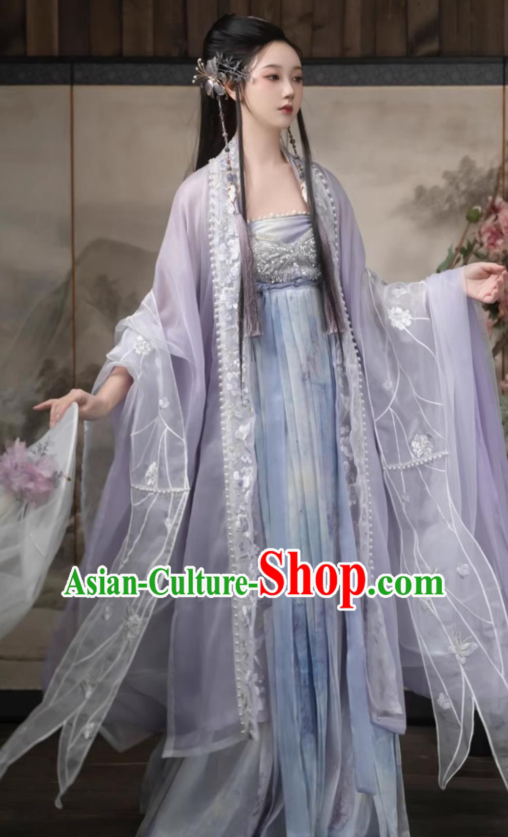 Ancient Chinese Clothing Tang Dynasty Princess Purple Dress Traditional Hanfu Online Shop