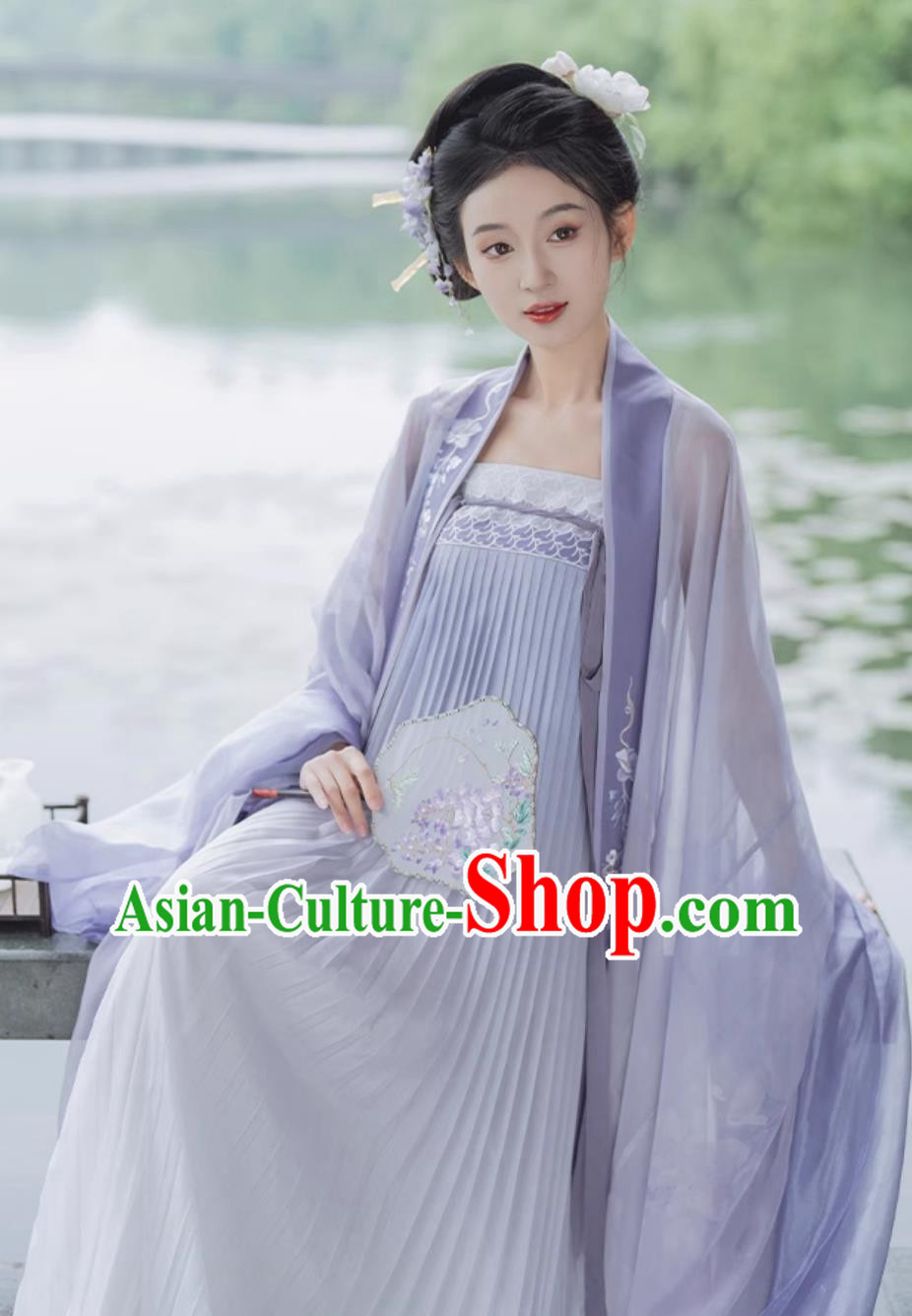 Ancient China Palace Princess Costume Traditional Wisteria Hanfu Dress Tang Dynasty Woman Clothing