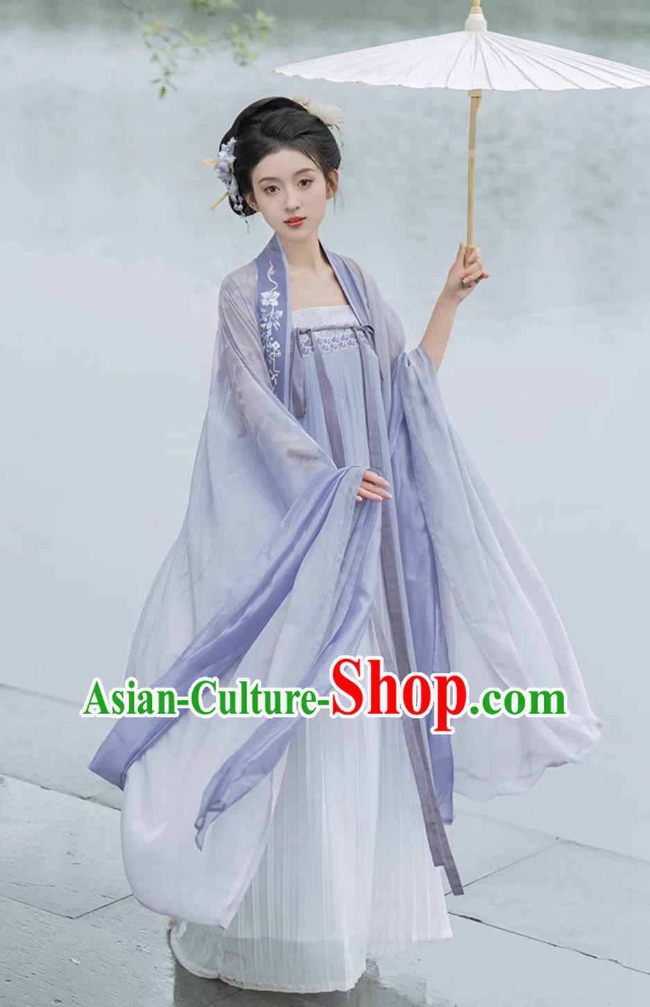 Ancient China Palace Princess Costume Traditional Wisteria Hanfu Dress Tang Dynasty Woman Clothing
