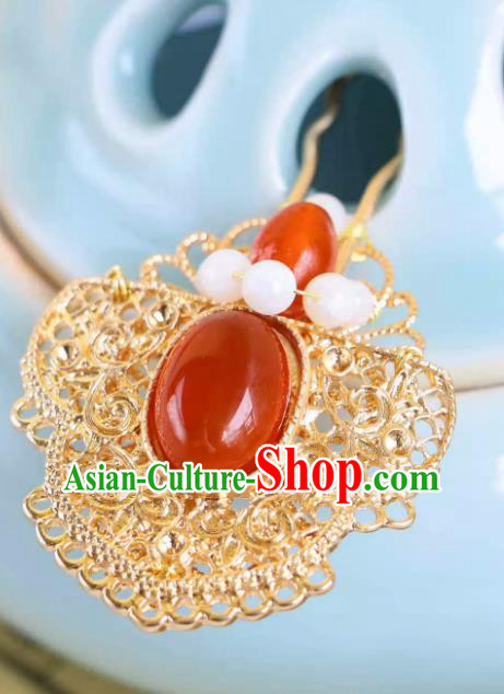Handmade Tang Dynasty Hair Clip Traditional Chinese Hanfu Hair Jewelry China Ancient Princess Hairpin