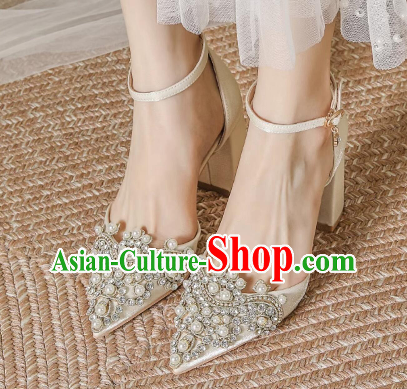 Champagne Wedding Shoes French Fashion Shoes cm Heeled Shoes Bride Shoes
