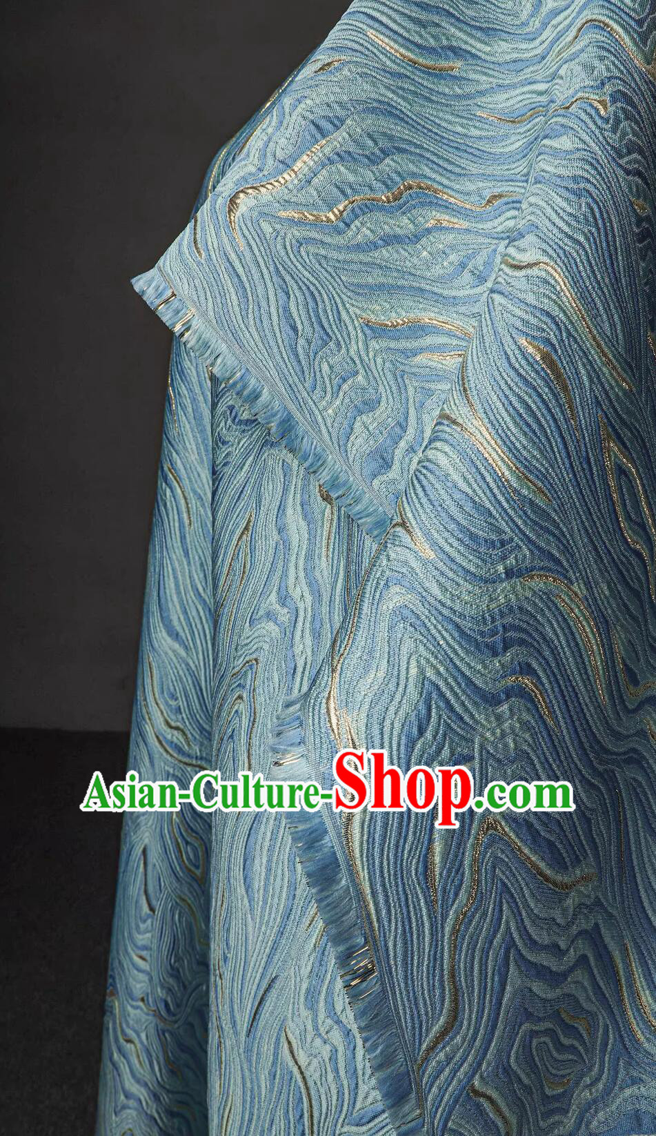 Classical Ripple Pattern Design Fabric Top Brocade Fabric Dress Coat Cloth Material