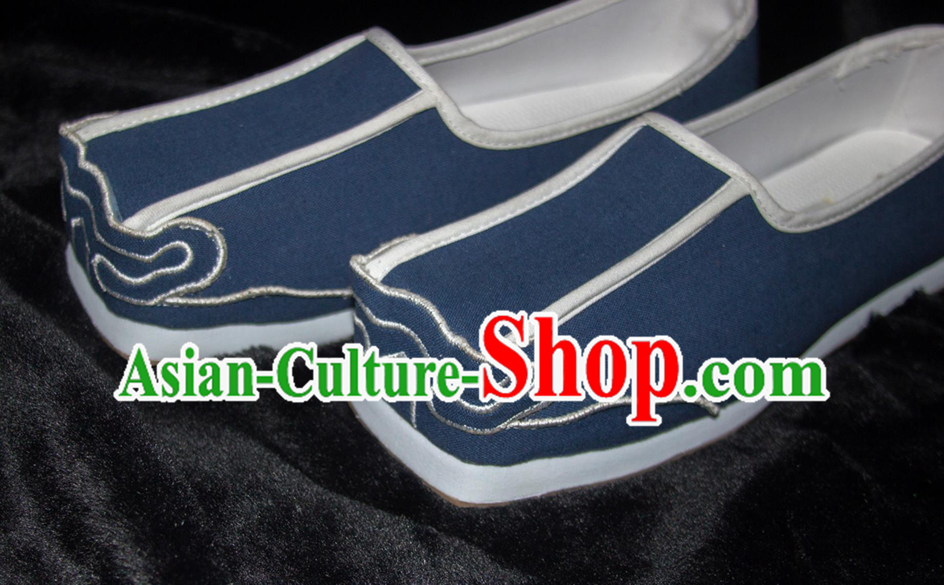 Traditional Male Hanfu Shoes Ancient Chinese Scholar Shoes China Ming Dynasty Blue Square Shoes