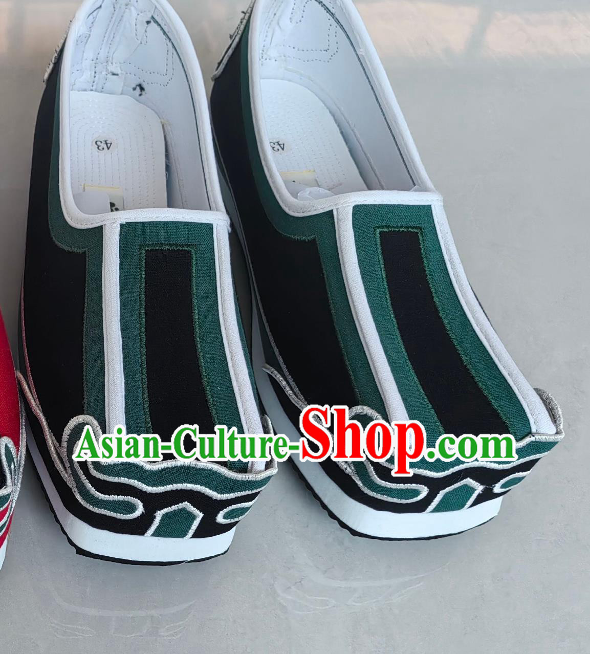 Traditional Hanfu Linen Shoes Ancient Chinese Scholar Black Square Top Shoes China Ming Dynasty Shoes