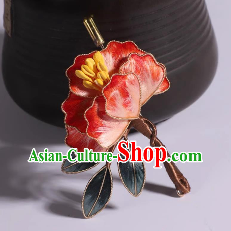 Handmade Chinese Silk Peony Corsage China Cheongsam Brooch Traditional Hanfu Jewelry