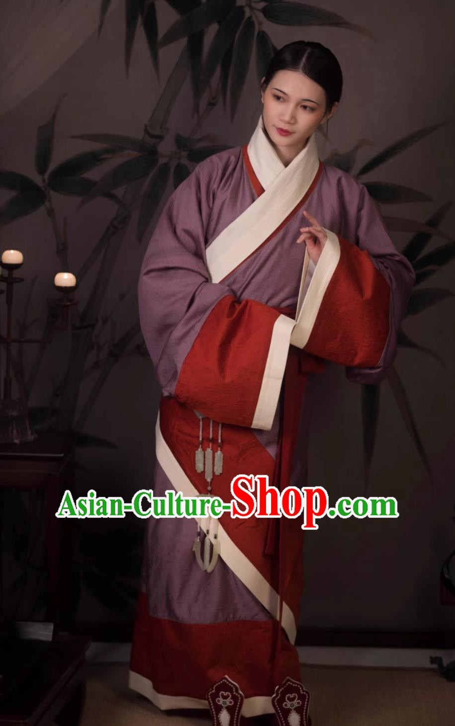 Traditional Hanfu Curving Front Robe Ancient China Court Woman Clothing Chinese Travel Photography Costume