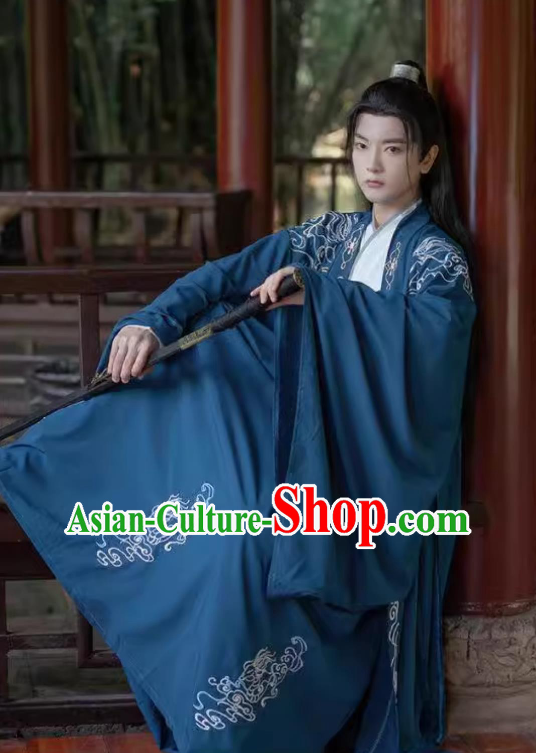 China Travel Photography Jin Dynasty Male Costume Traditional Hanfu Ancient China Wuxia Swordsman Clothing