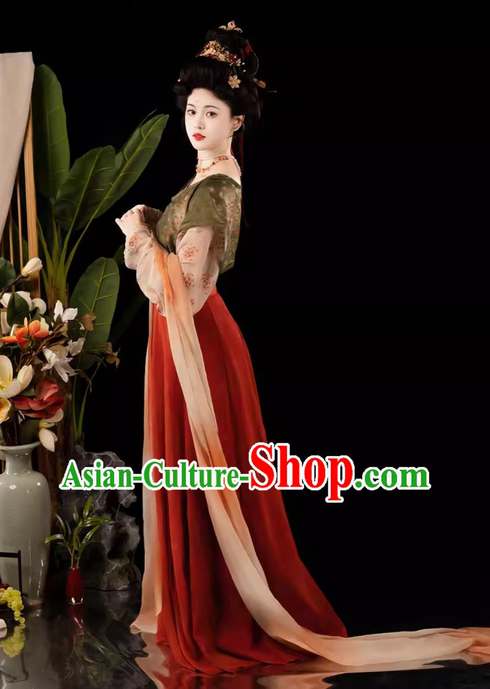 China Travel Photography Princess Clothing Traditional Hanfu Ruqun Chinese Tang Dynasty Palace Lady Dress
