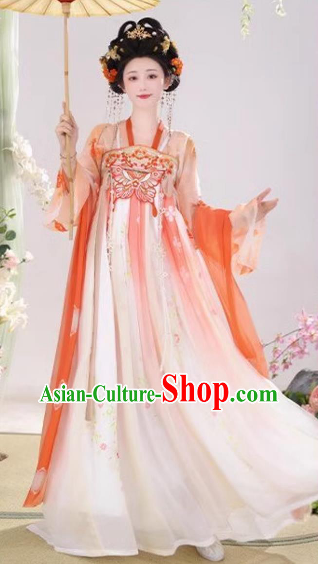 Traditional Hanfu Chinese Tang Dynasty Court Lady Dress Ancient China Princess Clothing