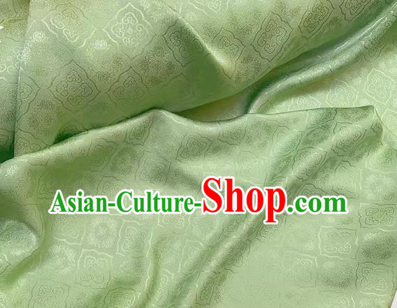 Green Chinese Mulberry Silk Cloth China Classical Pattern Jacquard Material Traditional Cheongsam Fabric