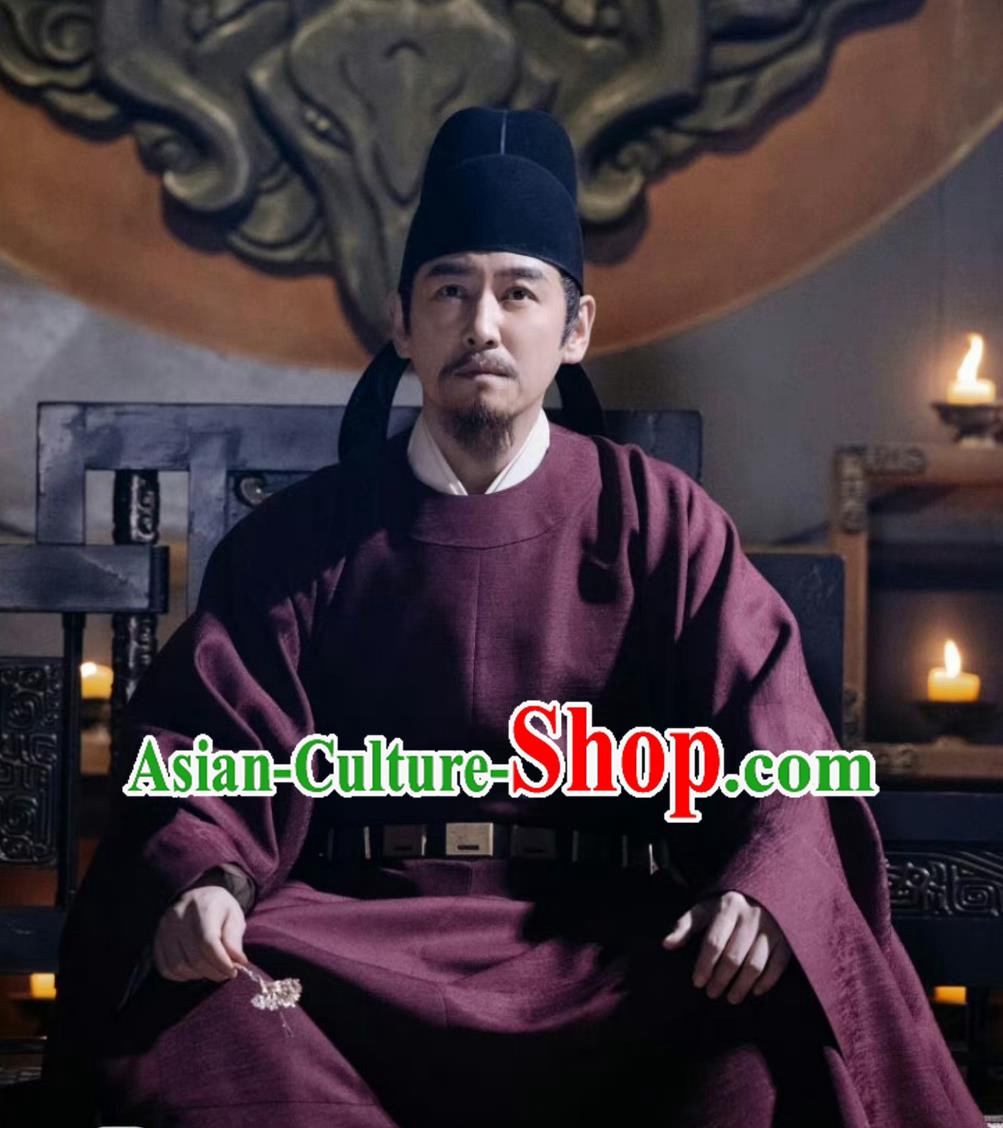 Ancient China Tang Dynasty Official Clothing TV Series A Journey To Love Grand Secretary Zhang Song Costume