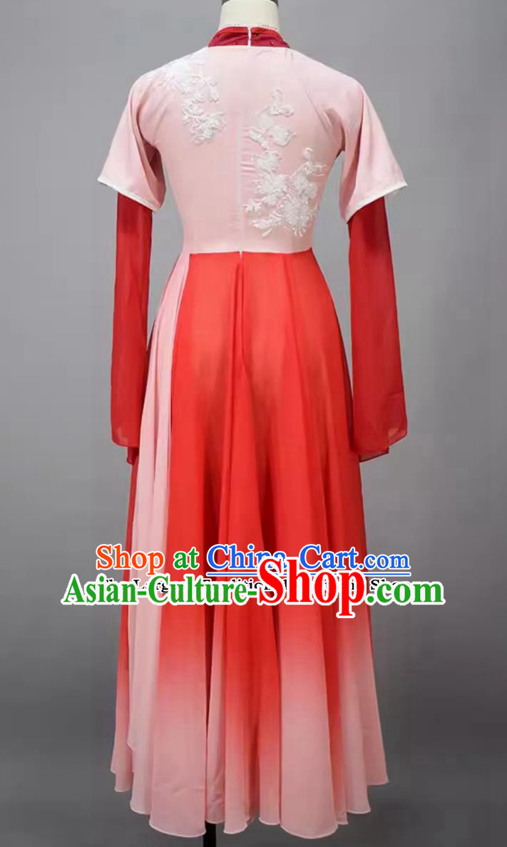 Chinese Dance Contest Program Hong Yan Ning Xiang Replica Dress China Classical Dance Clothing