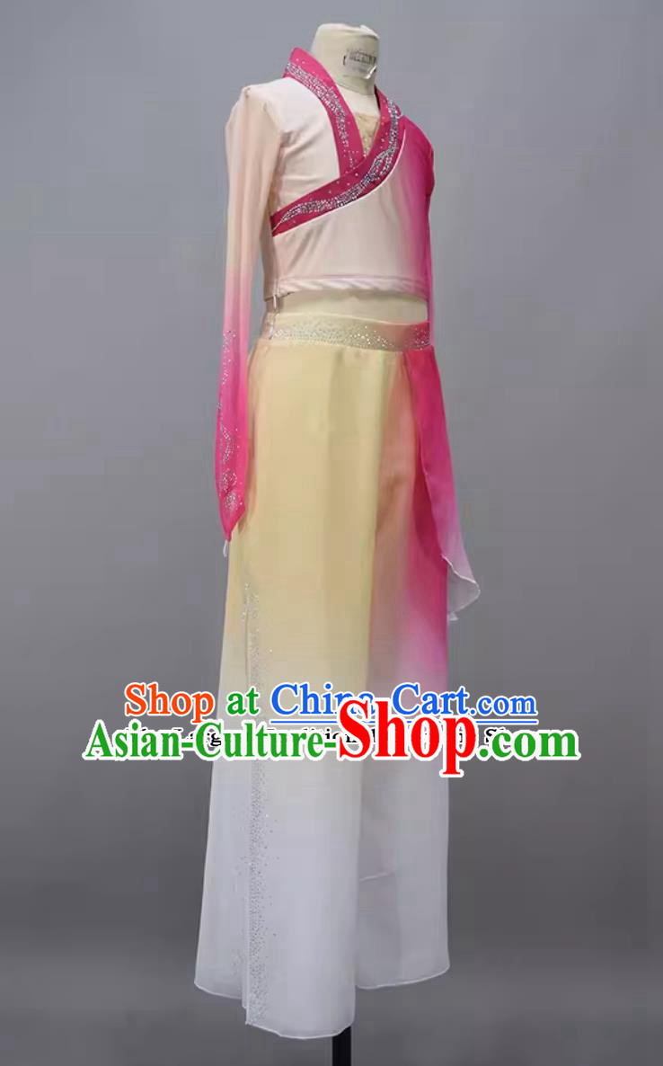 Chinese Dance Contest Program Fox Legend Replica Costume China Classical Dance Pink Uniform