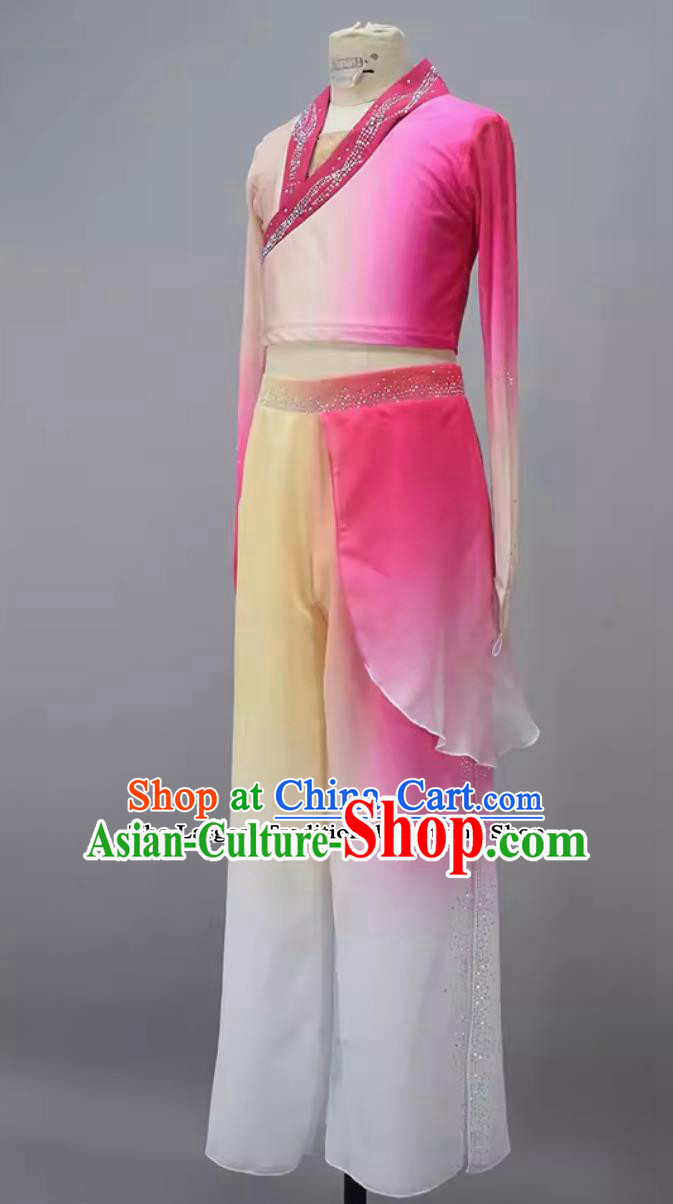 Chinese Dance Contest Program Fox Legend Replica Costume China Classical Dance Pink Uniform
