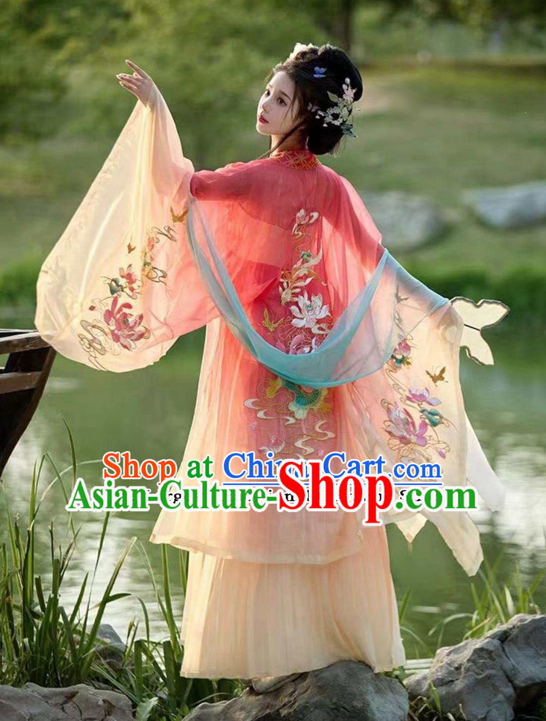 Ancient China Fairy Costume Traditional Hanfu Clothing Chinese Tang Dynasty Royal Princess Red Dress