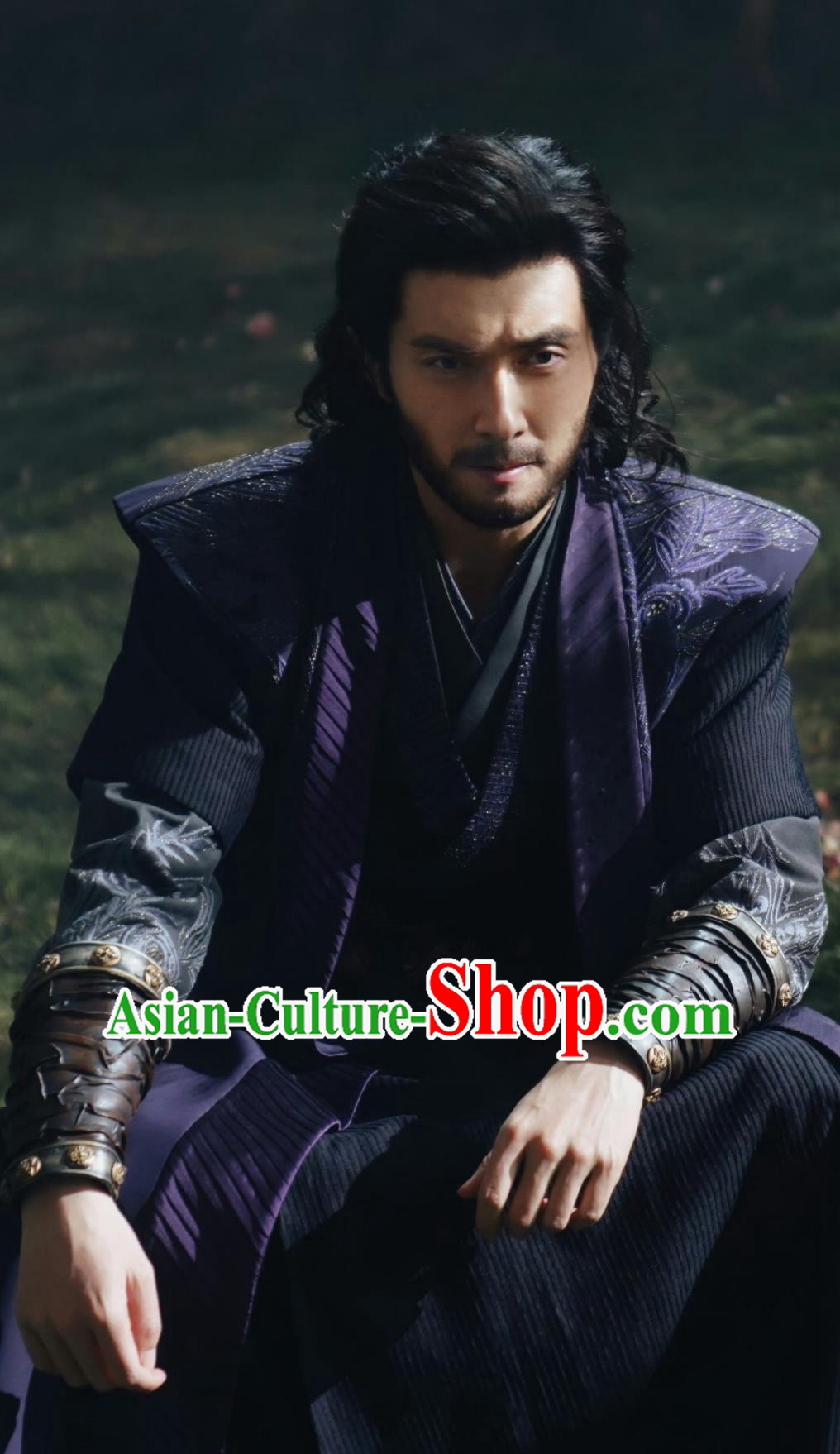 Chinese TV Series The Legend of Heroes West Poison Ouyang Feng Purple Clothing Ancient China Kung Fu Master Costume