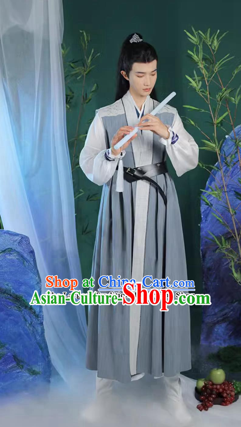 Chinese Song Dynasty Swordsman Costume Traditional Male Clothing Ancient China Young Hero Hanfu