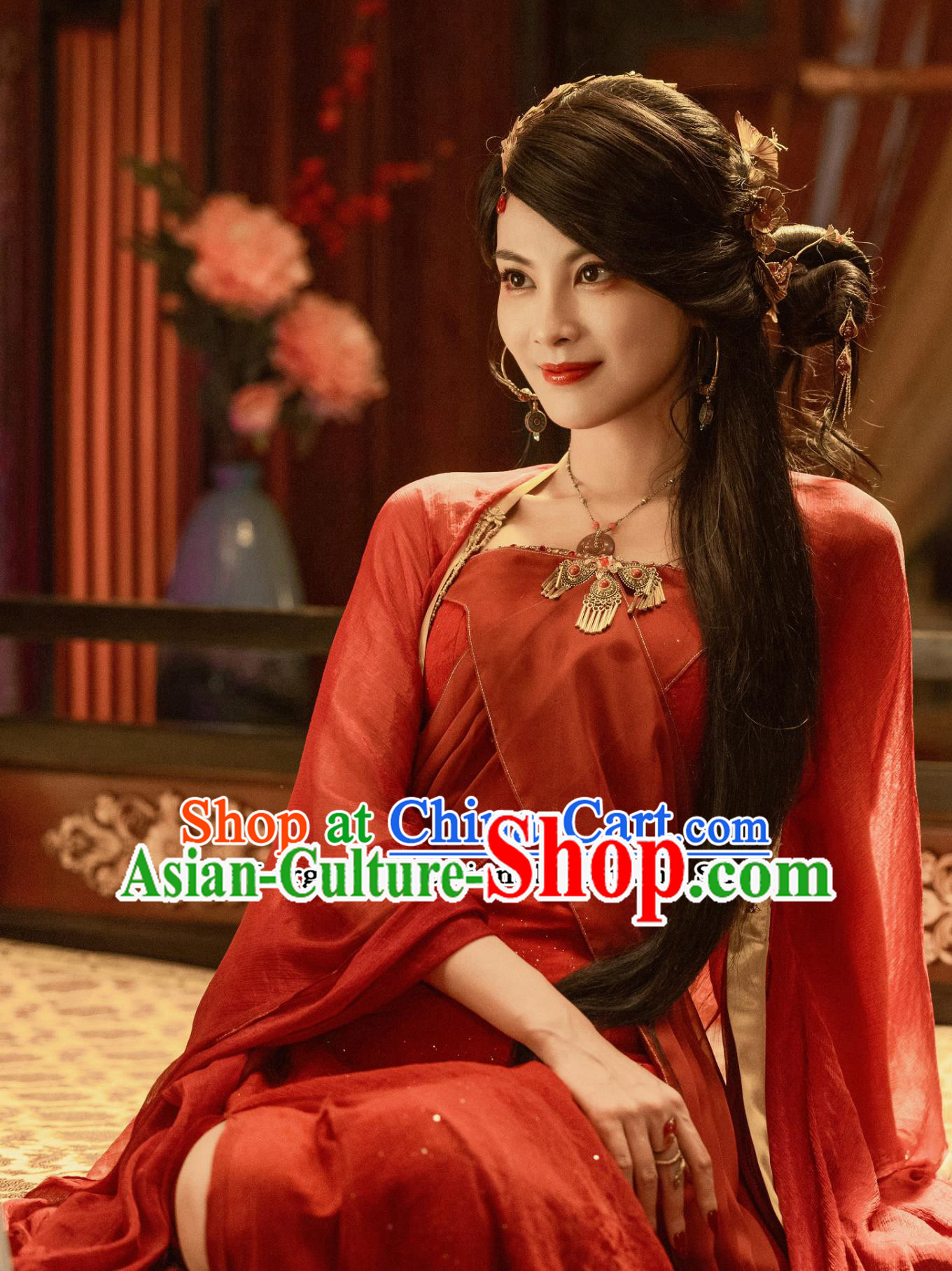 China 2024 TV Series The Legend of Shen Li Dance Lady Jin Clothing Chinese Hanfu Red Dress