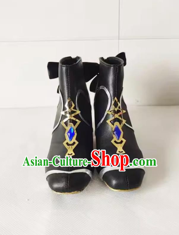 Genshin Impact Cos Navia Women Shoes Cosplay Game Animation Props Shoes