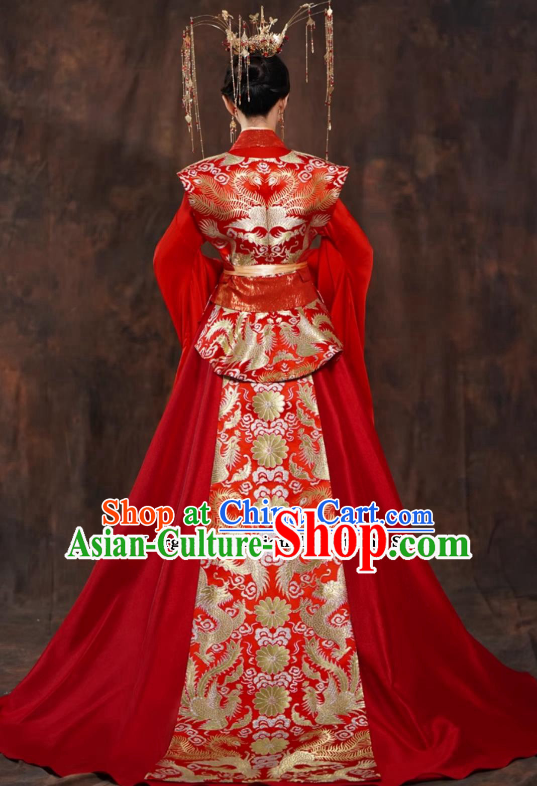 Ancient China Princess Red Dress Traditional Wedding Clothing Chinese Song Dynasty Hanfu