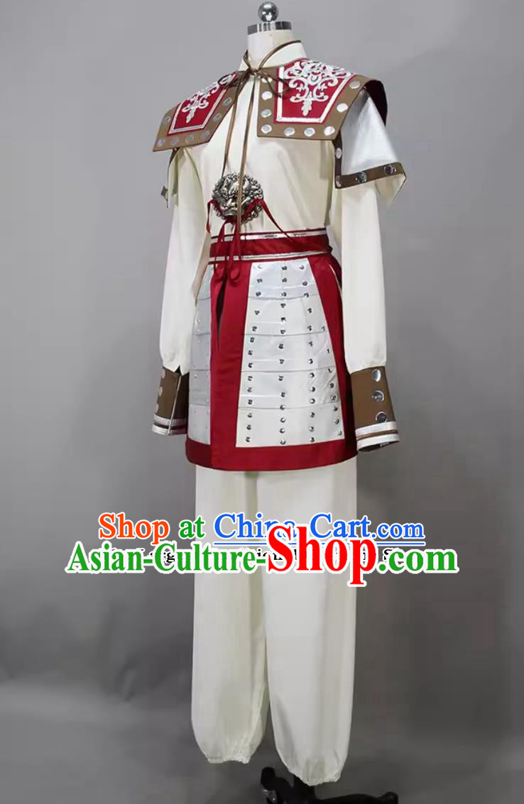 China Ancient General Outfit Male Solo Dance Shi Lang Costume Chinese Classical Dance Clothing