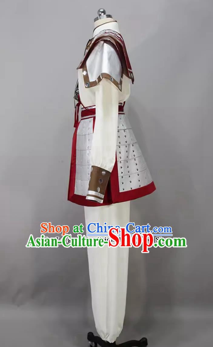 China Ancient General Outfit Male Solo Dance Shi Lang Costume Chinese Classical Dance Clothing