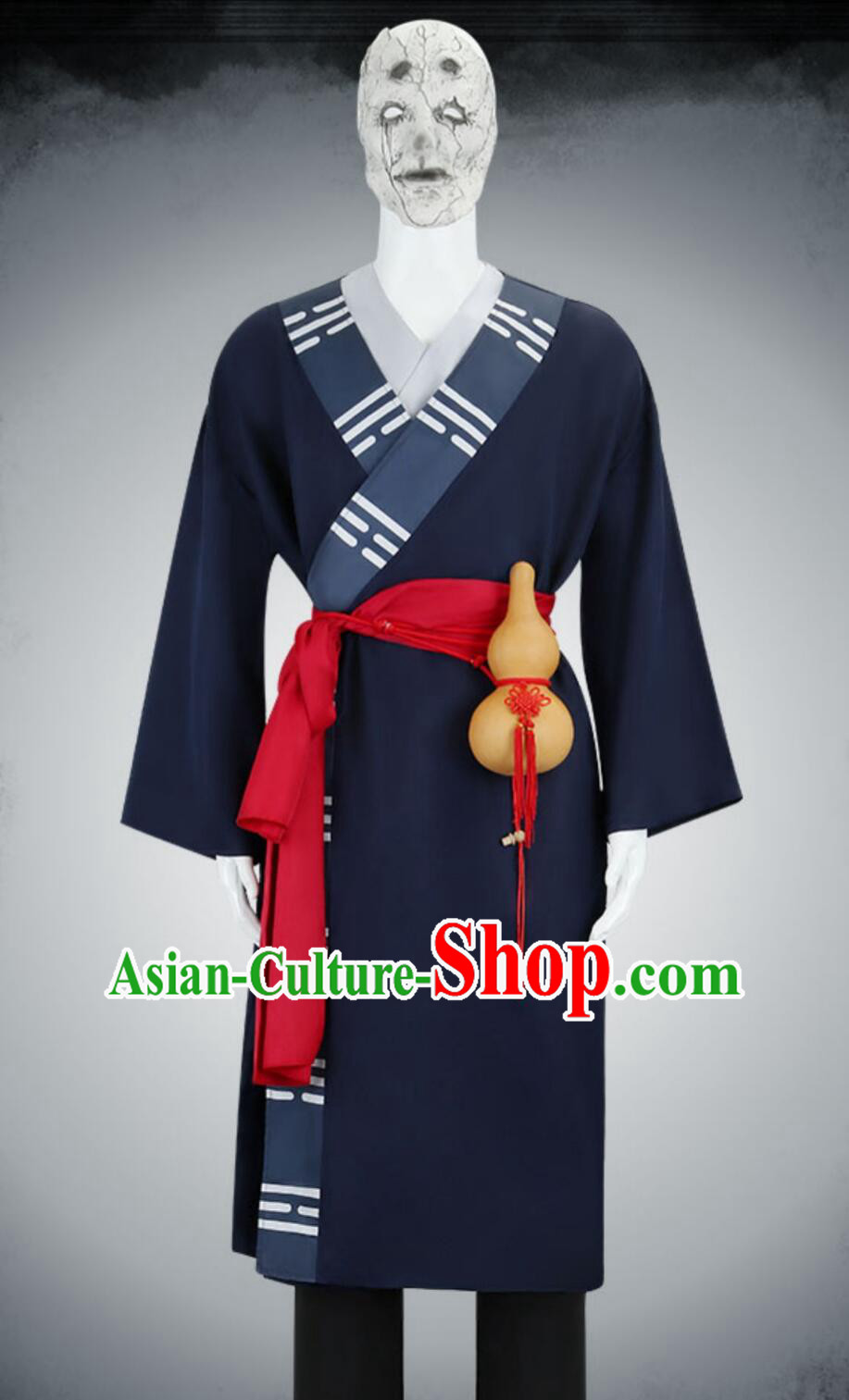 Ancient Chinese Taoist Priest Clothing Black Myth Wukong Daoist Mi Outfit Halloween Cosplay Costume