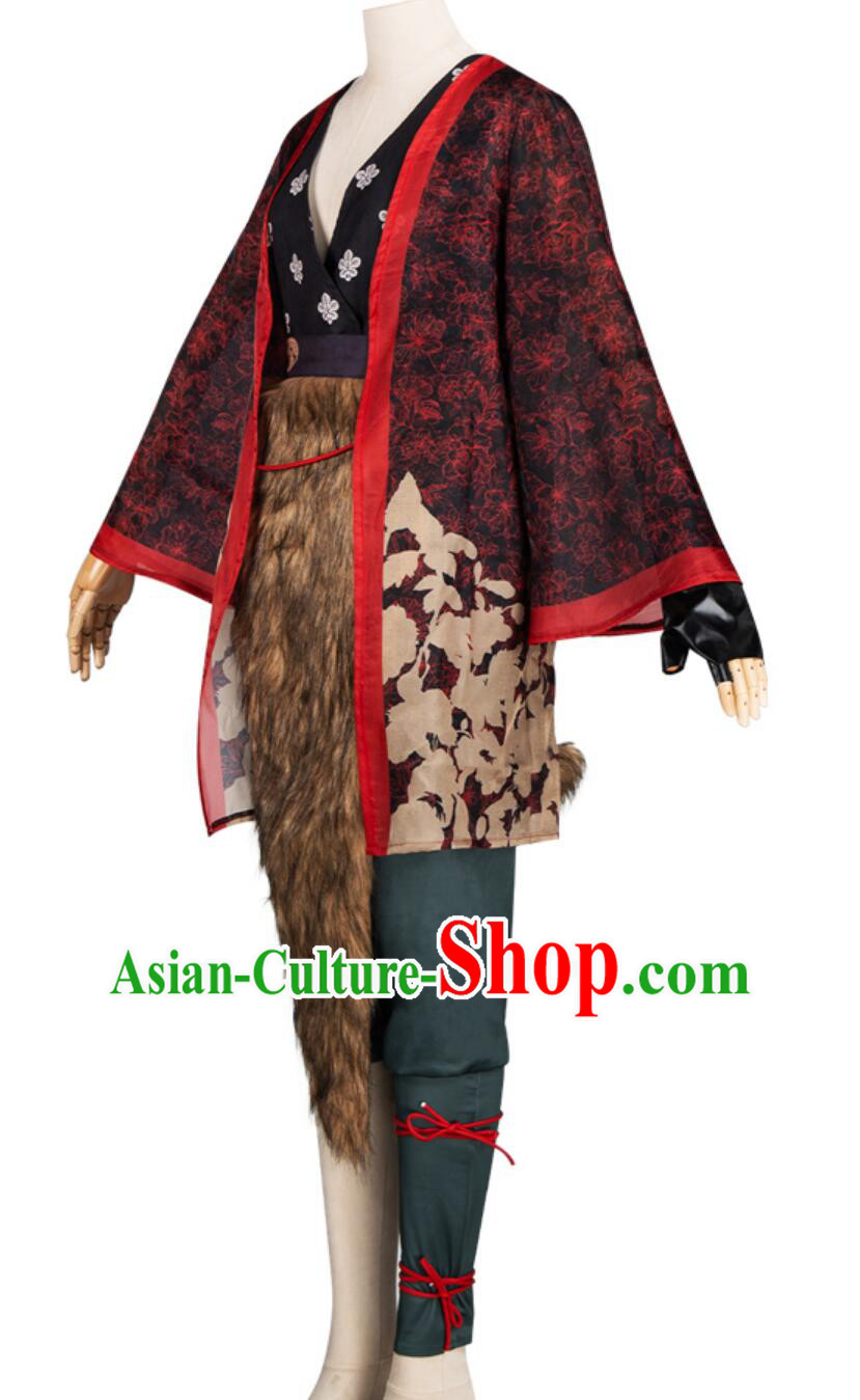 Black Myth Wukong Ping Ping Costume Ancient Chinese Fairy Clothing Little Fox Outfit