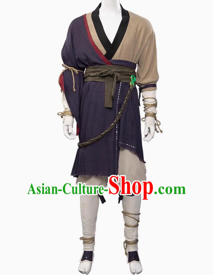 Black Myth Wukong Cosplay Tian Mingren Clothing Sun Wukong Outfit Halloween Costume