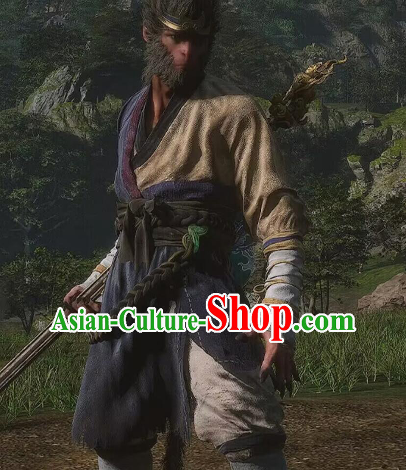 Black Myth Wukong Cosplay Tian Mingren Clothing Sun Wukong Outfit Halloween Costume