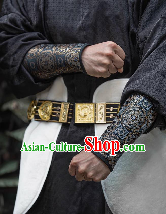 Ancient China Warrior Wrist Bands Traditional Hanfu Accessories Chinese Ming Dynasty Armguard