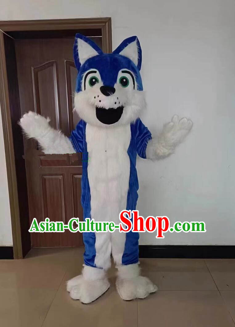 Top Opening Ceremony Mascot Headwear and Costume Cartoon Cosplay Wolf Costume Halloween Performance Clothing