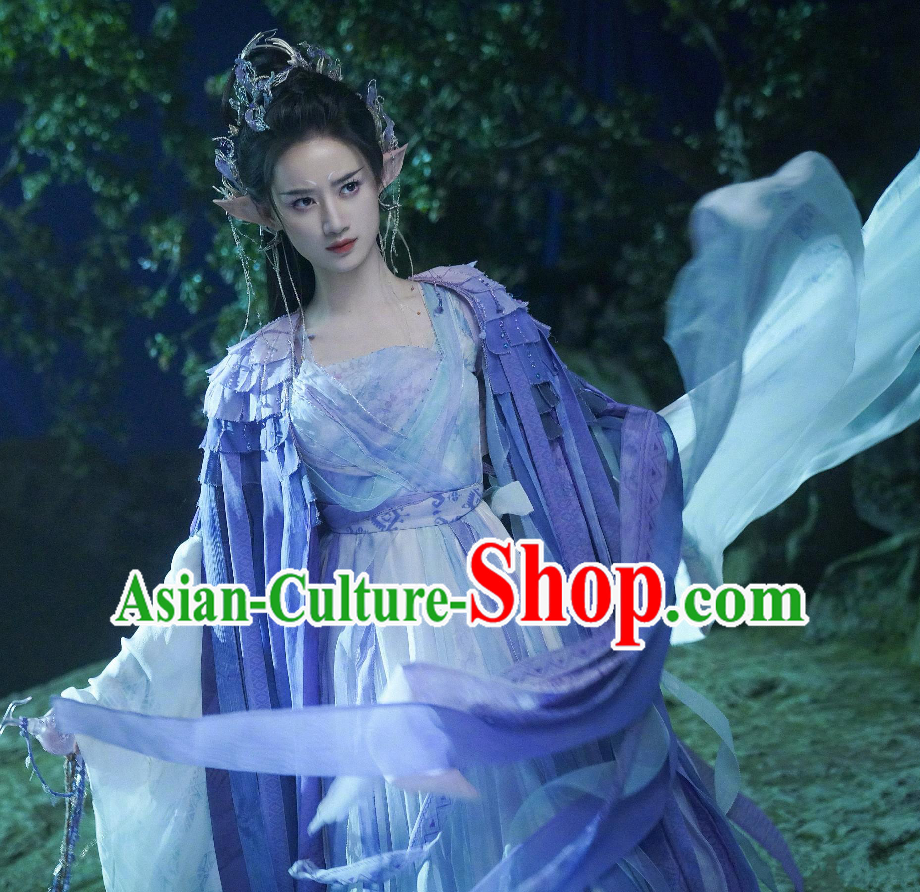 Chinese TV Series Fox Spirit Matchmaker Red Moon Pact Master Tushan Ya Ya Purple Dress Ancient China Fairy Princess Clothing