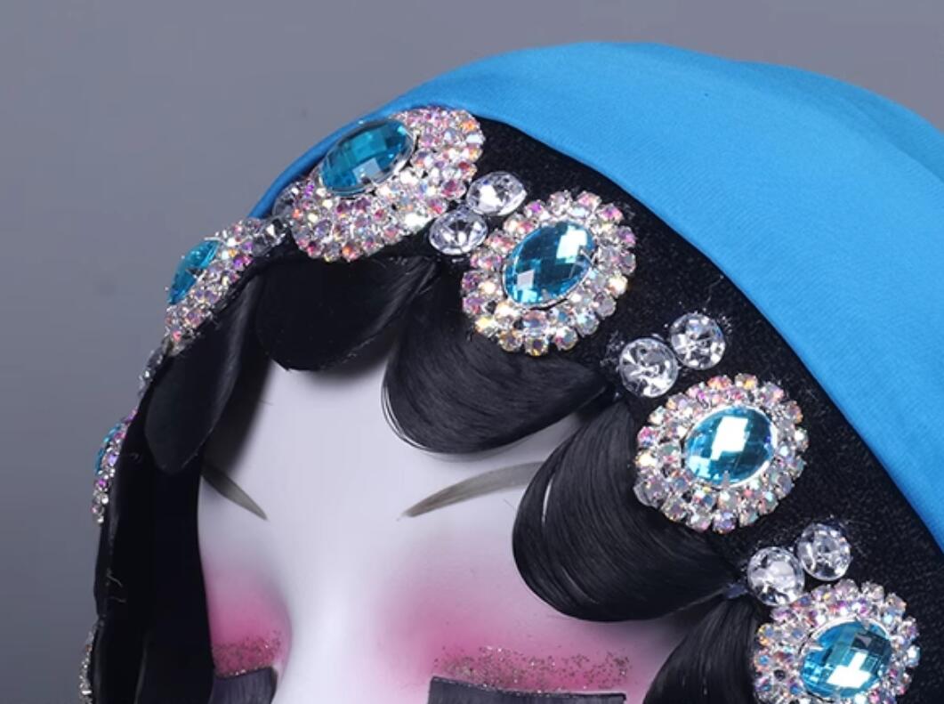 Chinese Peking Opera Qin Xianglian Headpiece Beijing Opera Wujiapo Wang Baochuan Qingyi Role Headdress