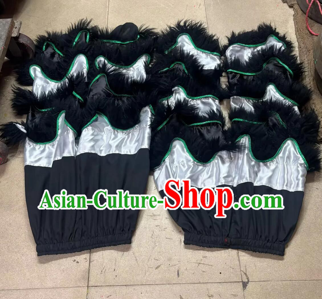 Chinese Lion Dance Costume Handmade 2 Trousers Set Satin Fabric Lion Dance Pants