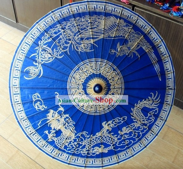 Traditional Chinese Painted Dragon Umbrella