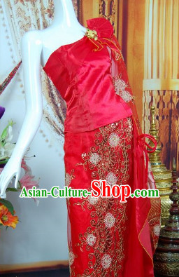 Southeast Asia Traditional Laos Wedding Dresses for Women