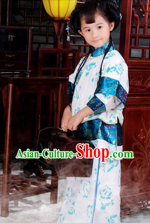 Traditional Chinese Minguo Xiuhe Style Clothes for Kids