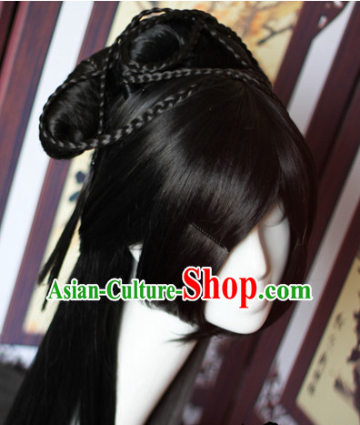 Chinese Traditional Black Long Wig