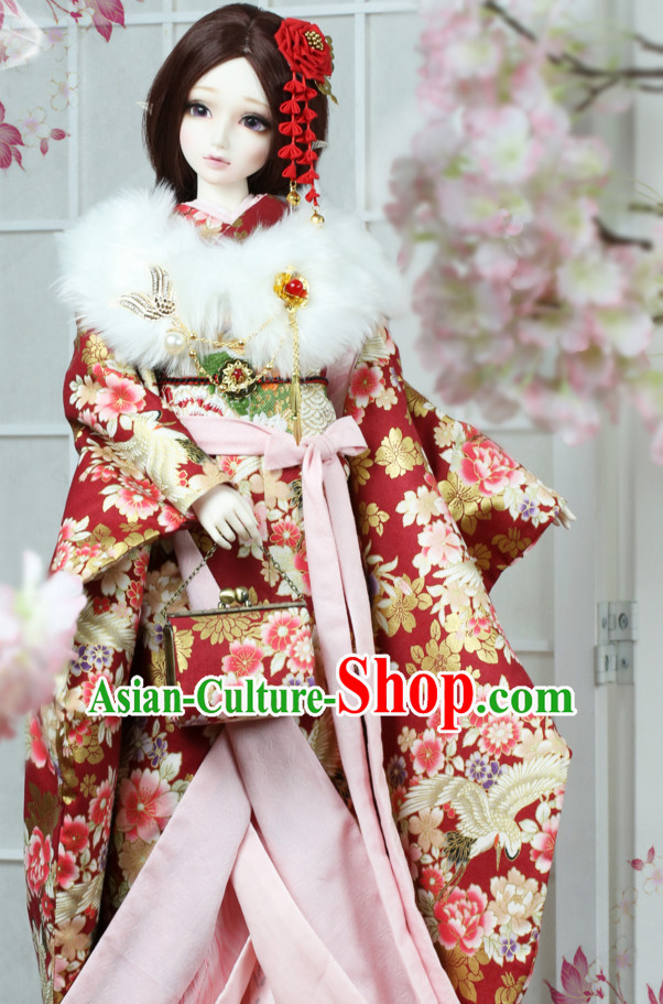 Ancient Japanese Princess Kimono Set for Women