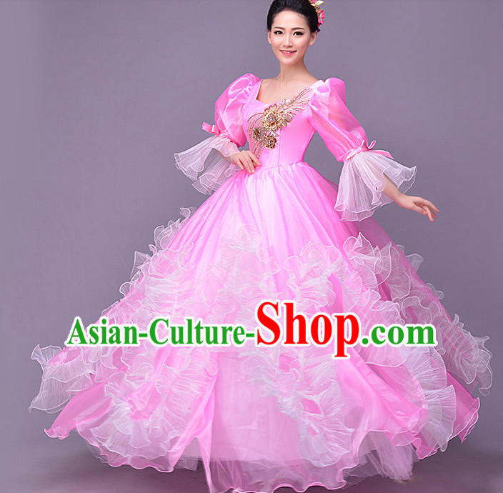 Chinese Yangge Dance Costume Ribbon Dance Costumes Fan Dance Dancer ...