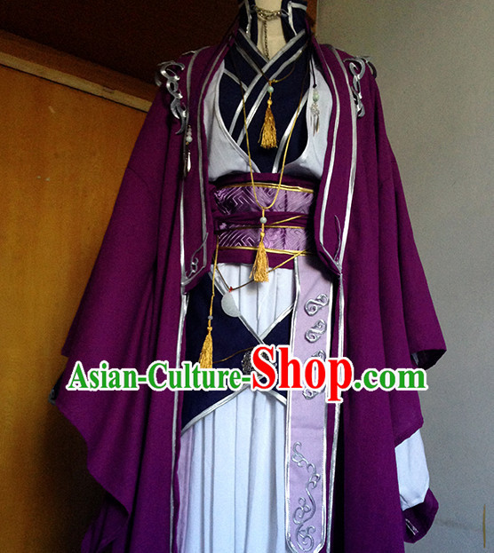 Ancient Chinese Style Halloween Cosplay Cos Fighter Knight Complete Set for Men