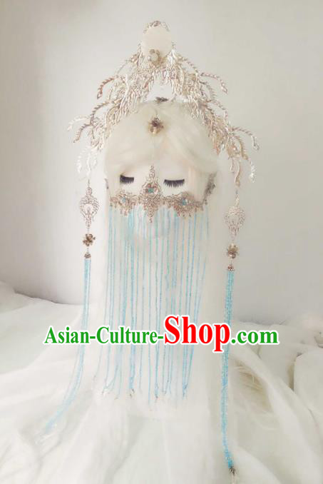Chinese Ancient Handmade Hair Accessories Princess Phoenix Coronet Hairpins Headwear for Women