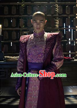 Chinese Qing Dynasty Prince Yinreng Replica Costumes Ancient Manchu Historical Costume for Men