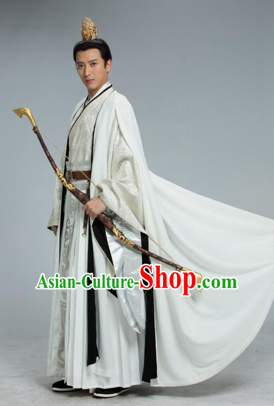 Chinese Ancient Northern Zhou Dynasty Imperial Emperor Yuwen Yong Historical Costume for Men